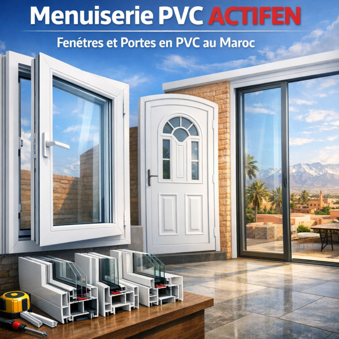 PVC windows and doors by Actifen, designed for homes in Morocco, showcasing durability and energy efficiency.